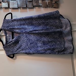 Blue and White Blouse